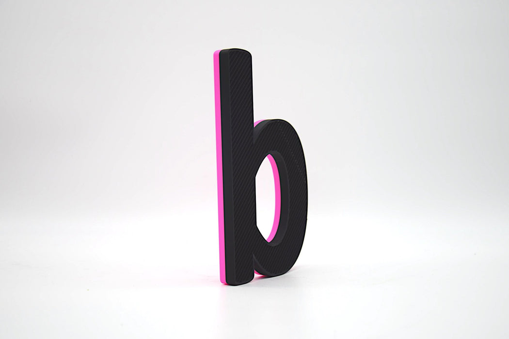 Letra 3D Negro-Rosa FLuor Let´s Color