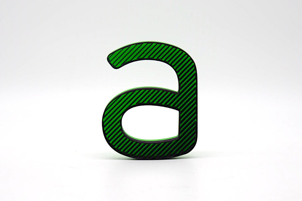 Letra 3D Negro-Verde Claro Let´s Color