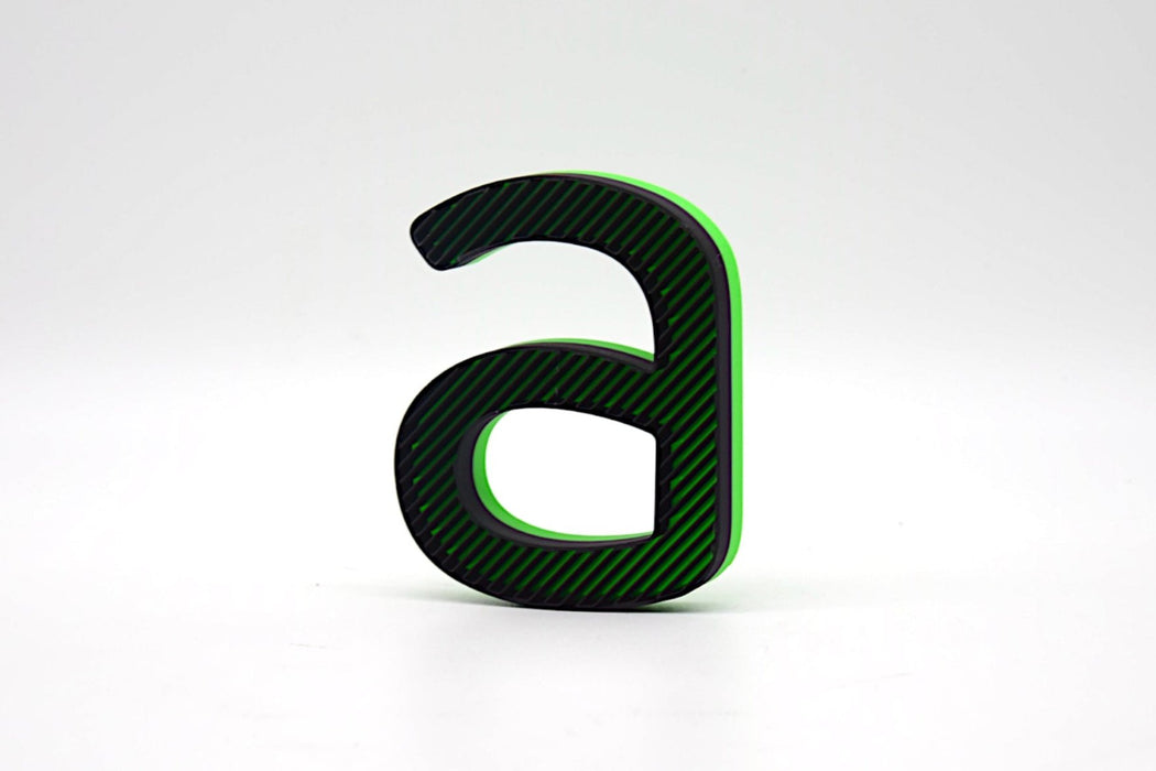 Letra 3D Negro-Verde Claro Let´s Color