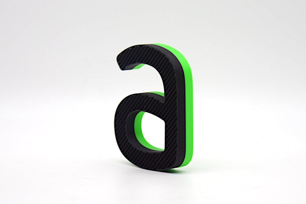 Letra 3D Negro-Verde Claro Let´s Color