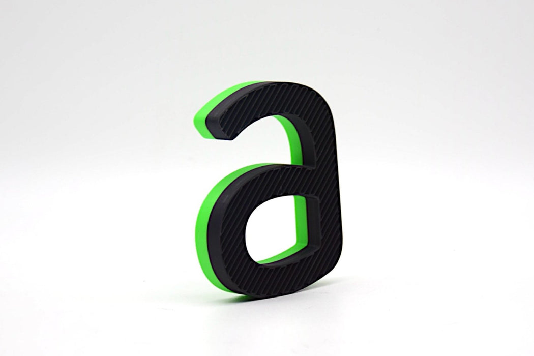 Letra 3D Negro-Verde Claro Let´s Color