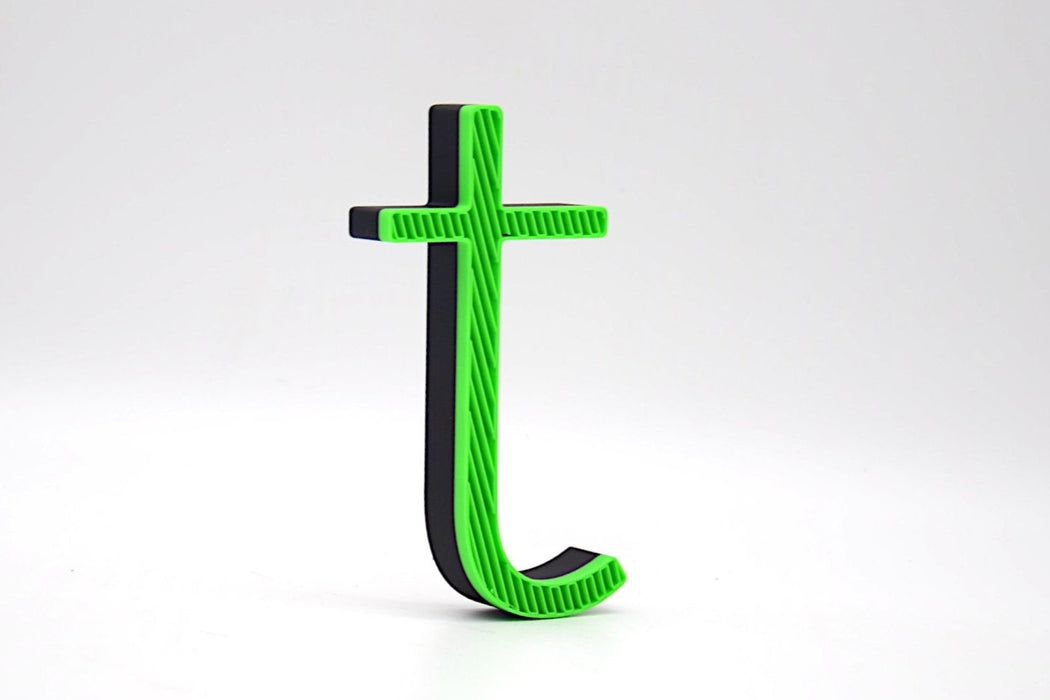 Letra 3D Verde claro-Negro Let´s Color