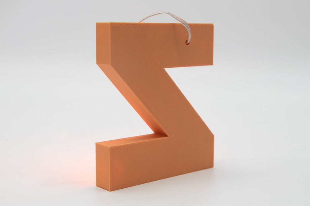 Letra 3D Naranja Neón