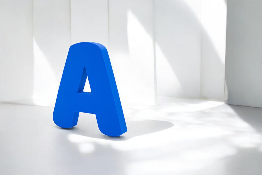 Letra 3D Azul Oscuro