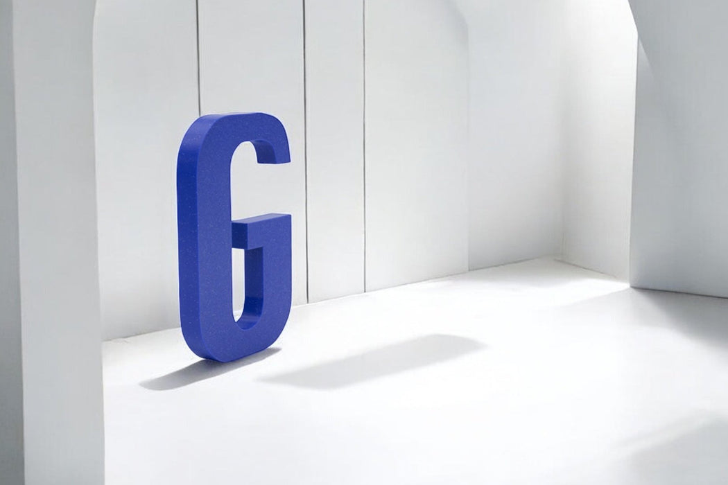 Letra 3D Azul Partículas