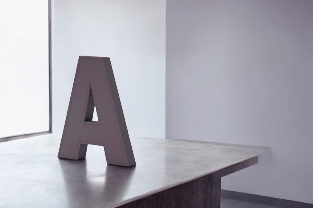 Letra 3D Morado Interferencia