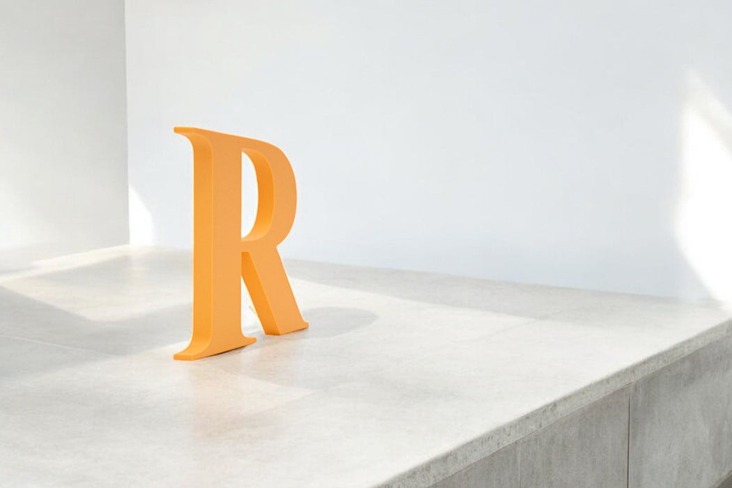 Letra 3D Naranja Suave