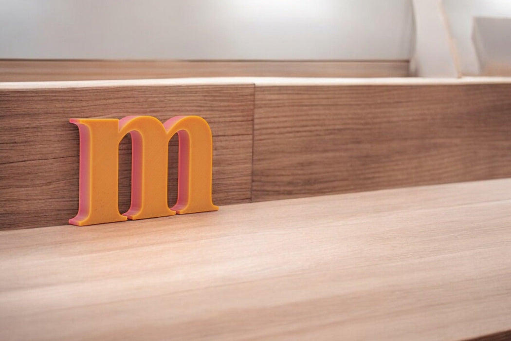 Letra 3D Naranja Vitrificado