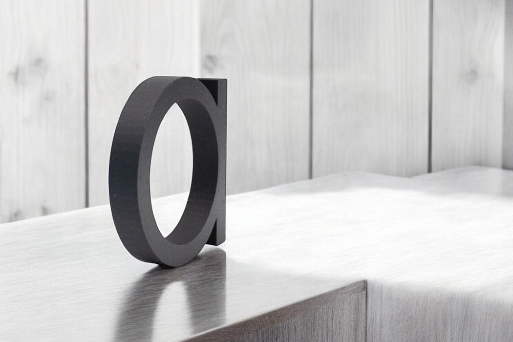Letra 3D Negro Partículas