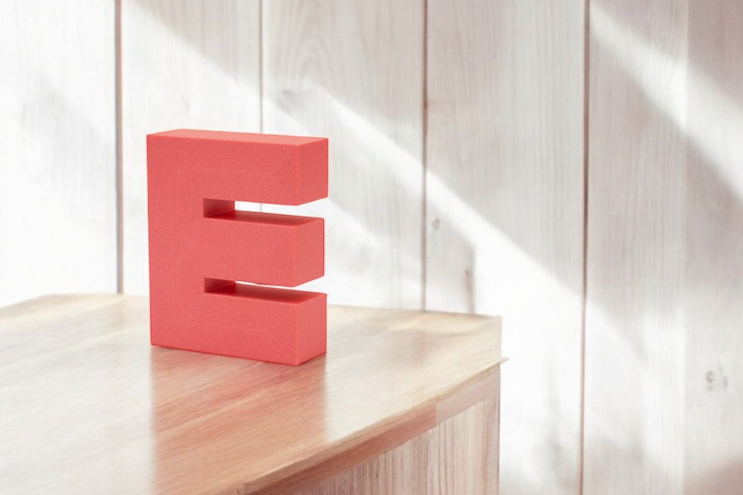 Letra 3D Rojo Partículas