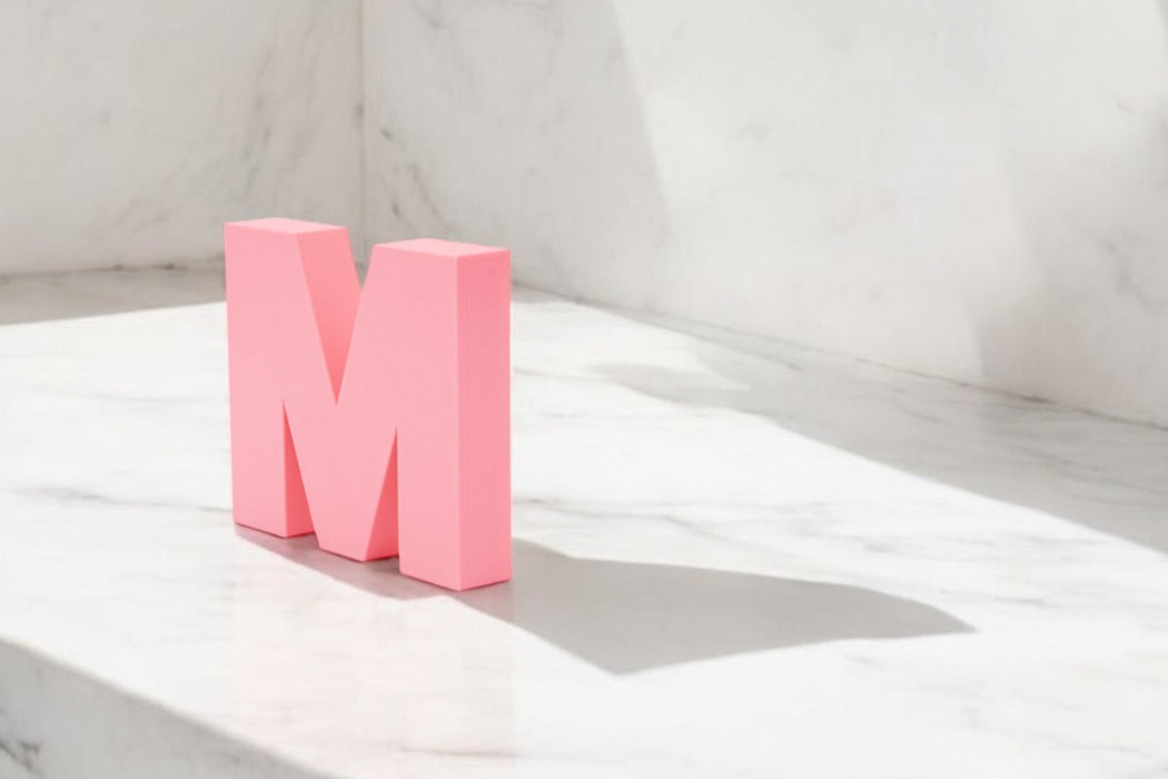 Letra 3D Rosa