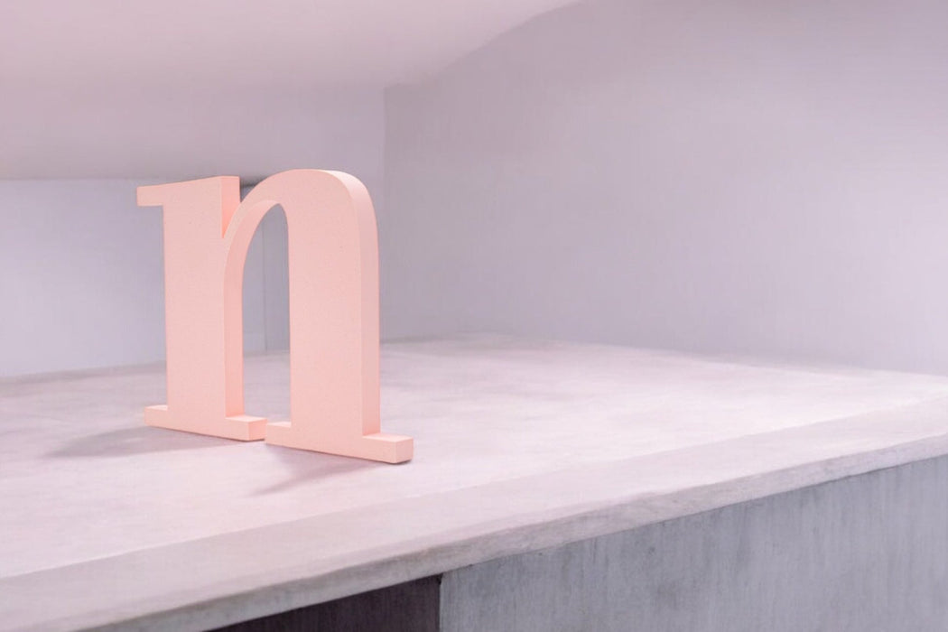 Letra 3D Rosa Pastel