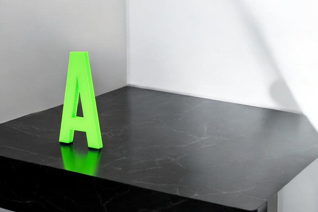 Letra 3D Verde Fluor