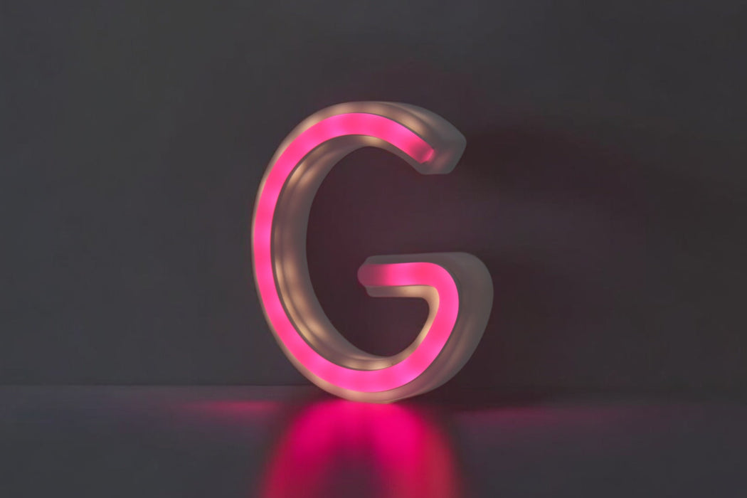Letra 3D Rosa Neón