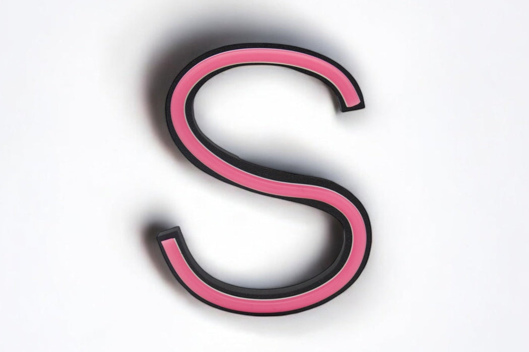 Letra 3D Rosa Neón