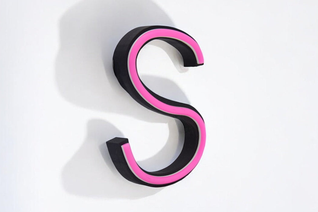 Letra 3D Rosa Neón