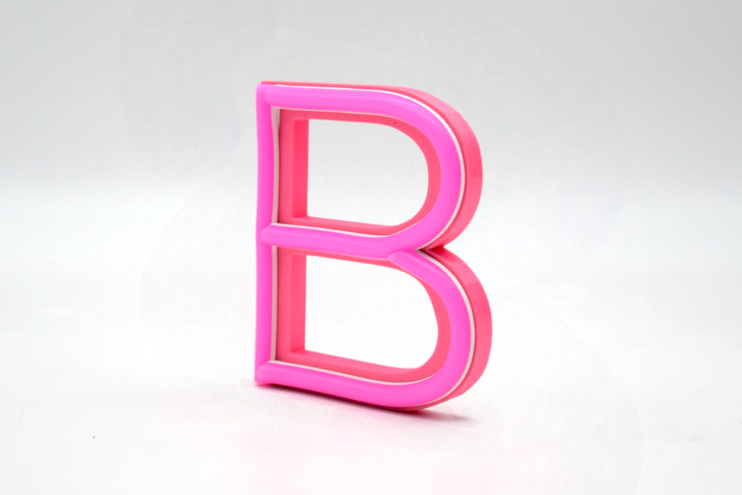 Letra 3D Rosa Neón