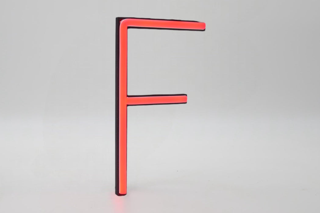 Letra 3D Rojo Neón