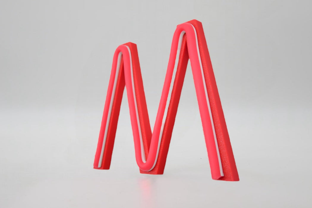 Letra 3D Rojo Neón