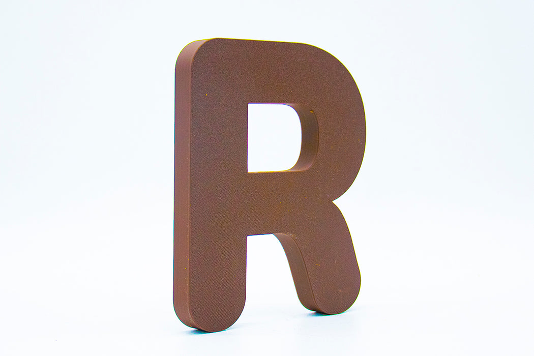 Letra 3D Marrón Ébano