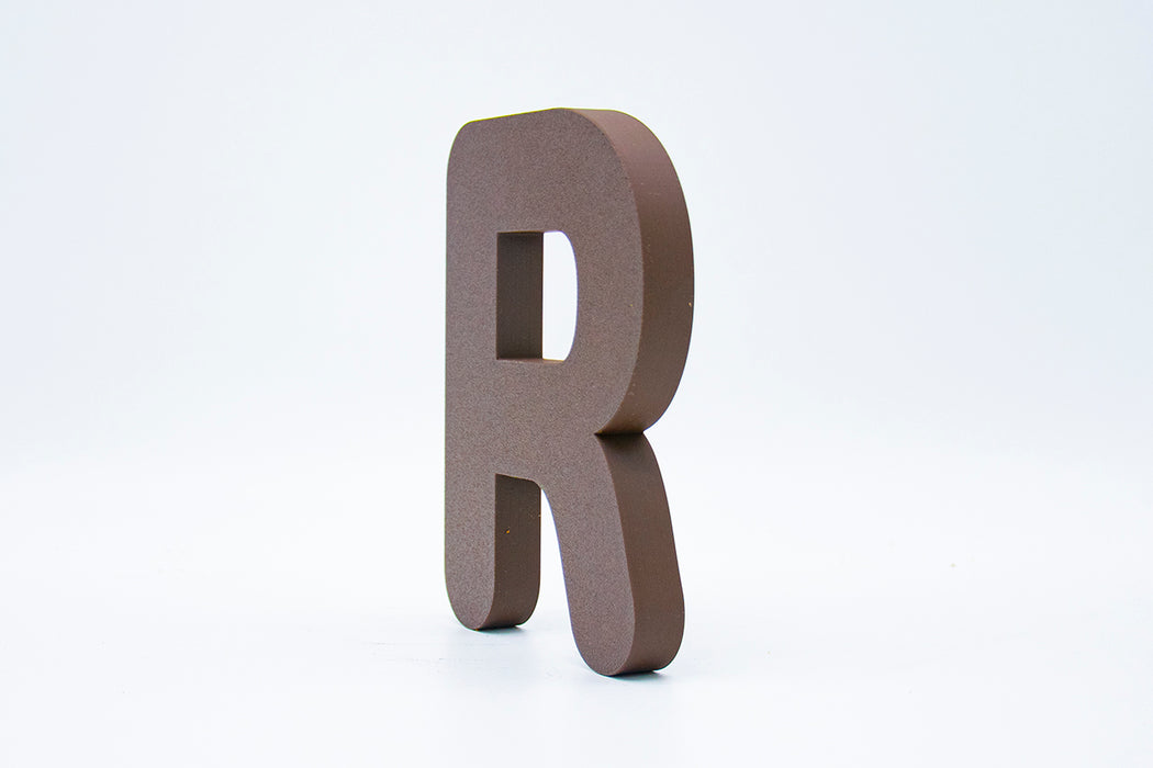 Letra 3D Marrón Ébano