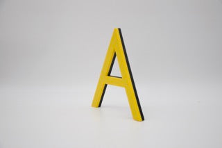 Letra 3D Amarillo-Negro