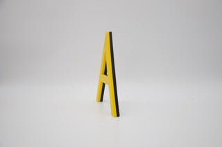 Letra 3D Amarillo-Negro