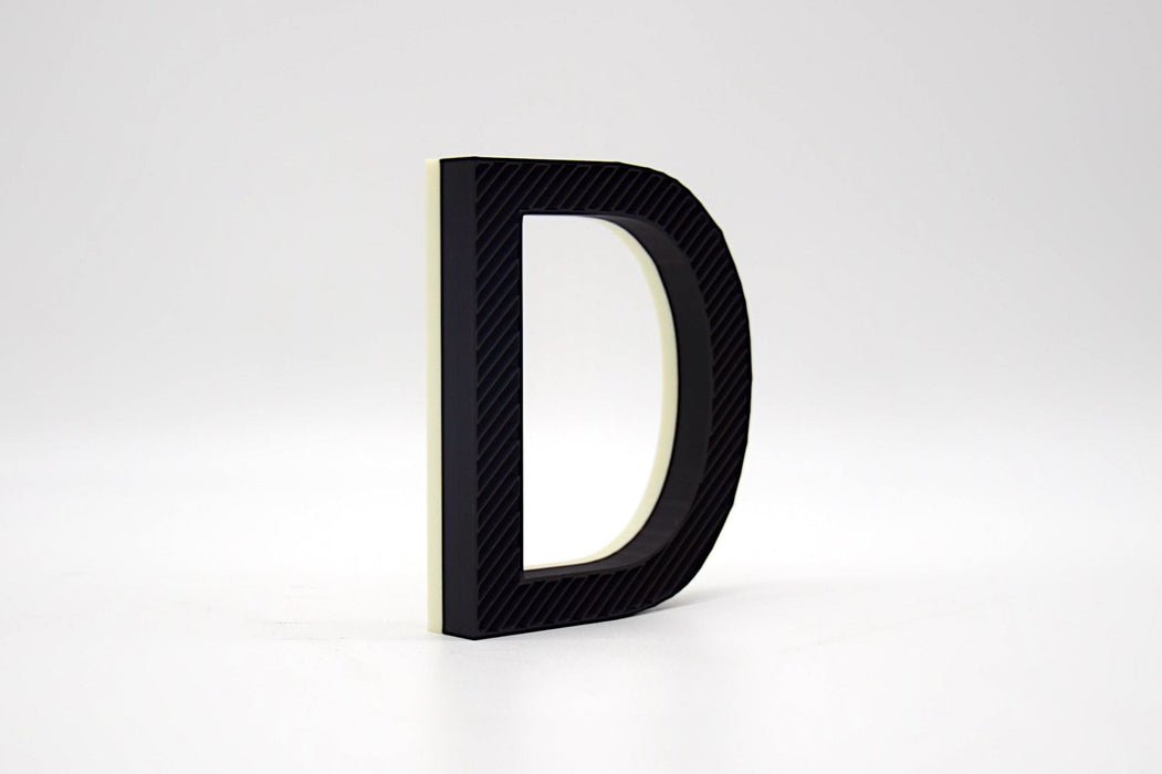 Letra 3D Negro-Fosforescente Let´s Color