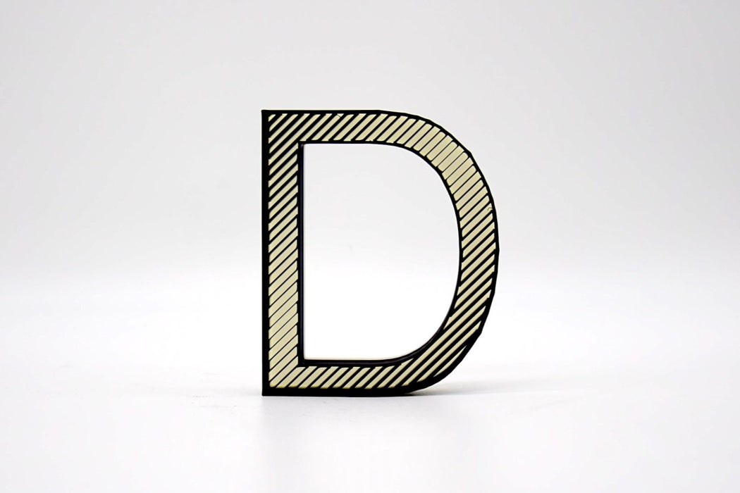 Letra 3D Negro-Fosforescente Let´s Color