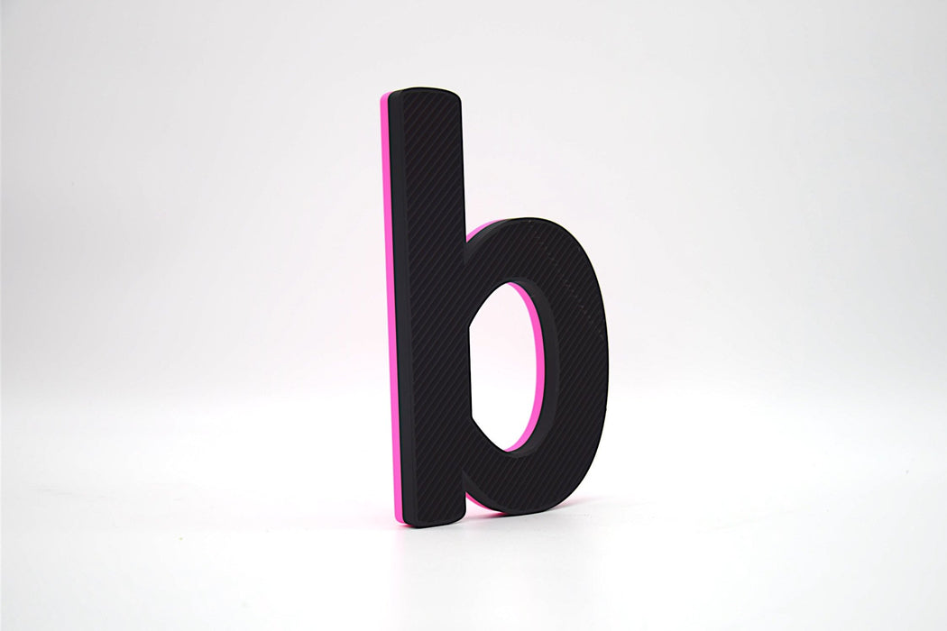 Letra 3D Negro-Rosa FLuor Let´s Color