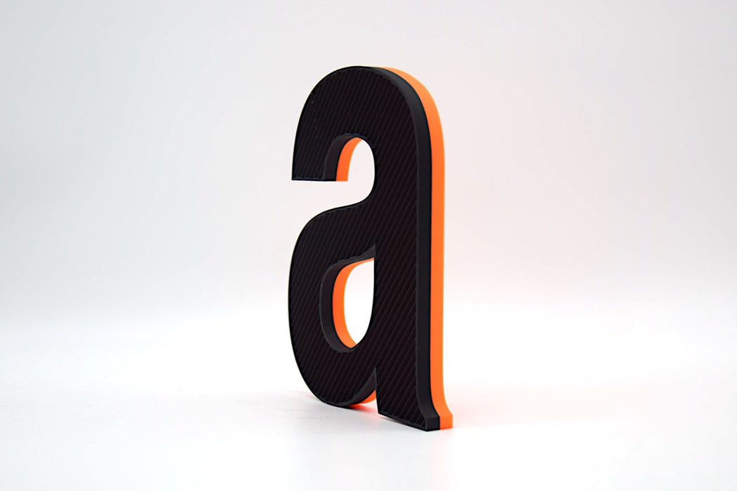 Letra 3D Negro-Naranja Fluor Let´s Color