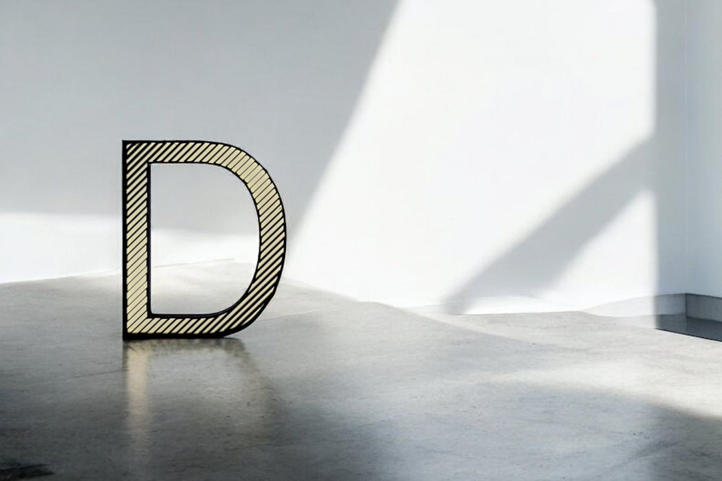 Letra 3D Negro-Fosforescente Let´s Color